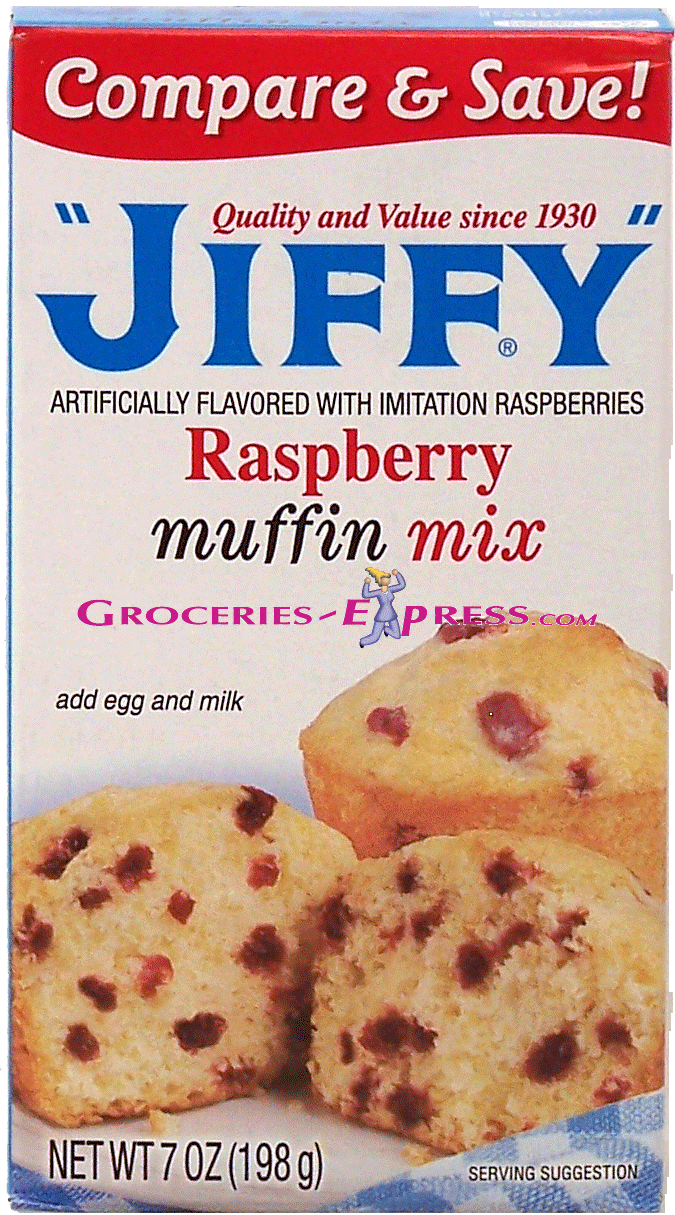 Jiffy  raspberry muffin mix, add egg and milk Full-Size Picture